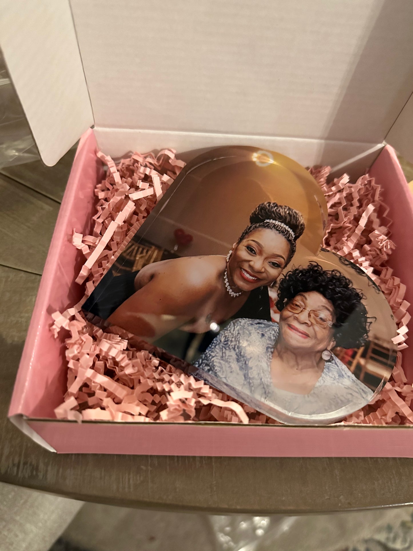 Heart Shaped Acrylic Photo Shelf Sitter