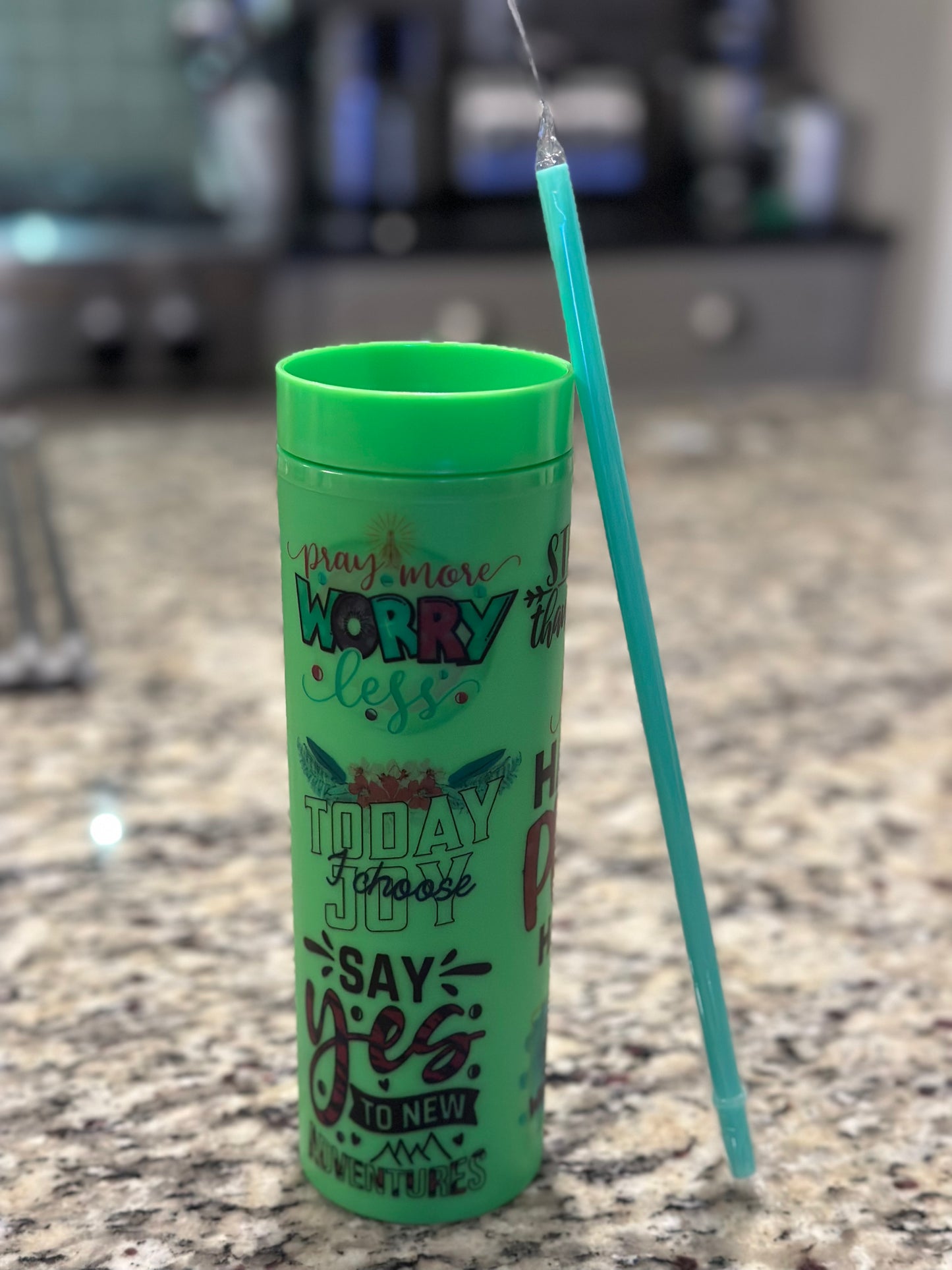 Vibrant Inspirations Acrylic Tumbler: Sip in Style, Stay Inspired!