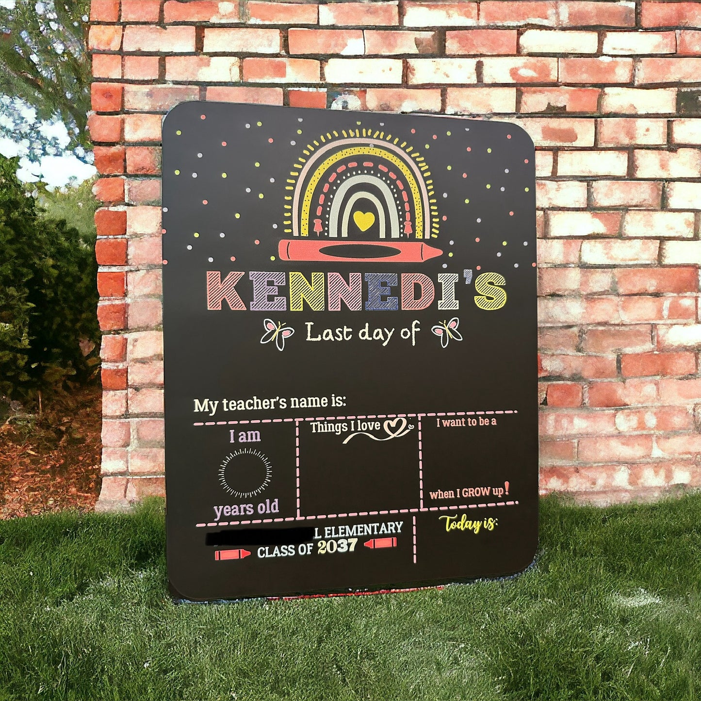 Colorful Memories: Reusable First & Last Day of School Chalkboard