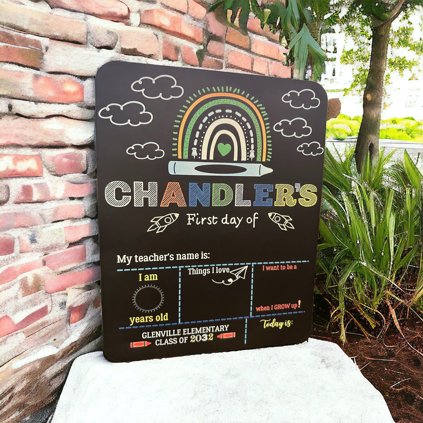 Colorful Memories: Reusable First & Last Day of School Chalkboard