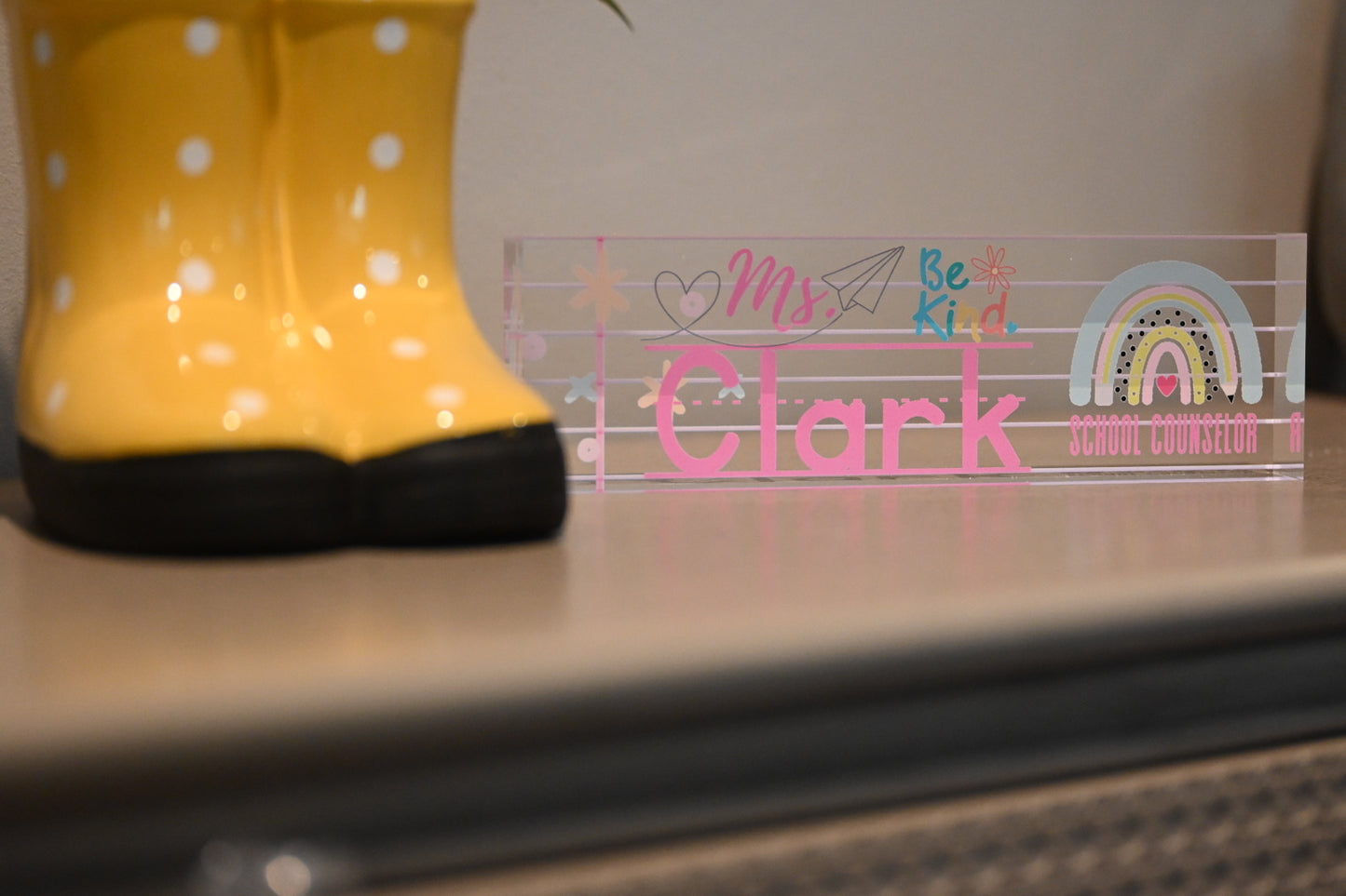 Teacher Desk Acrylic Sign