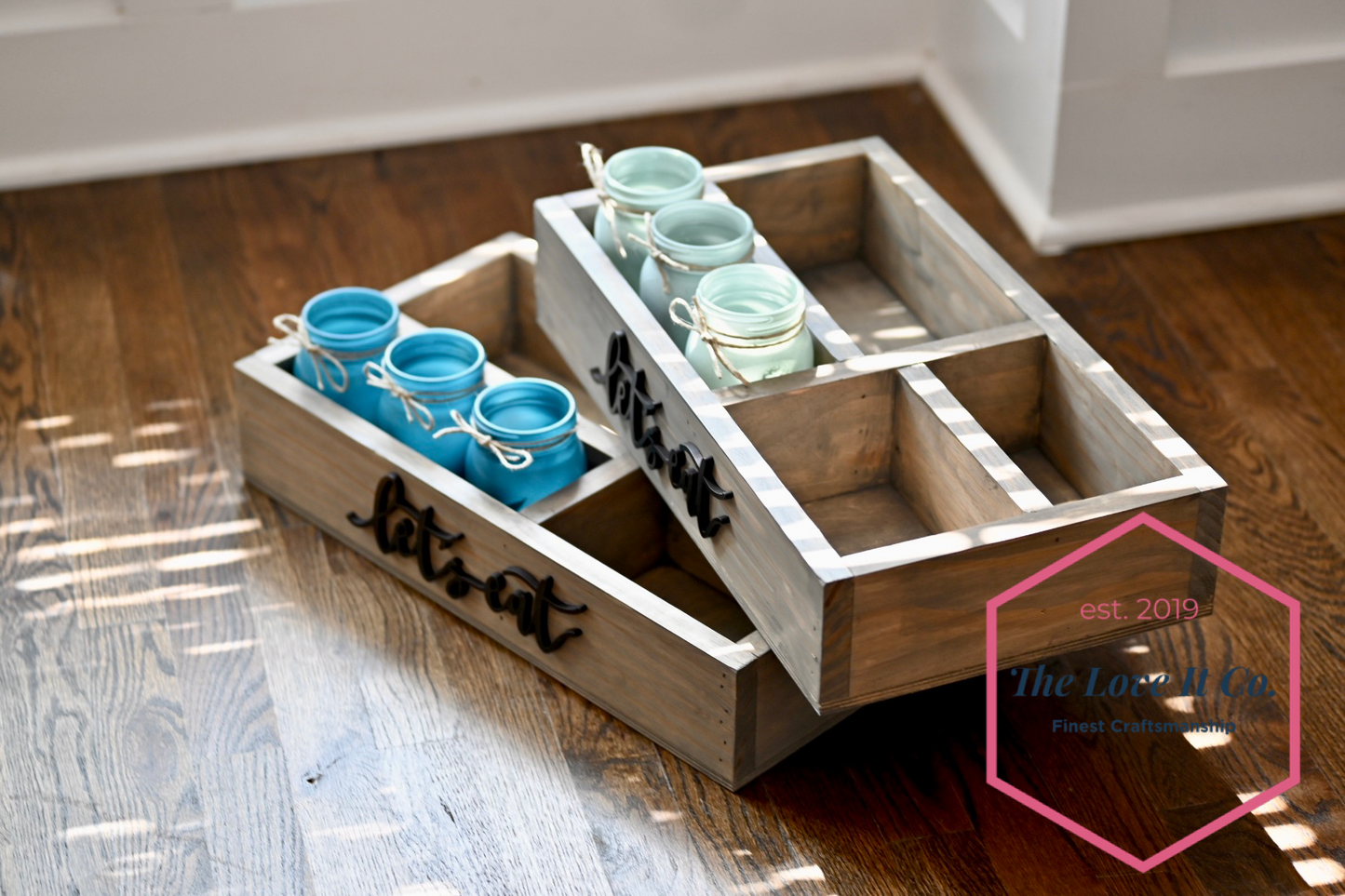 Farmhouse Mason Jar Utensil Caddy