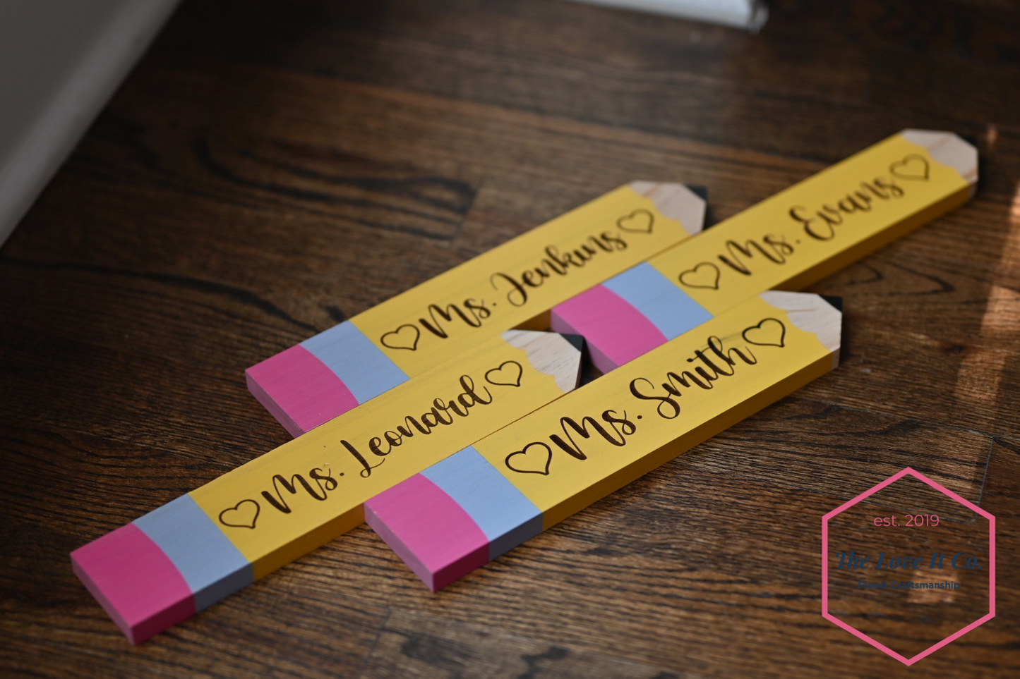 Engraved Pencil Desk Sign