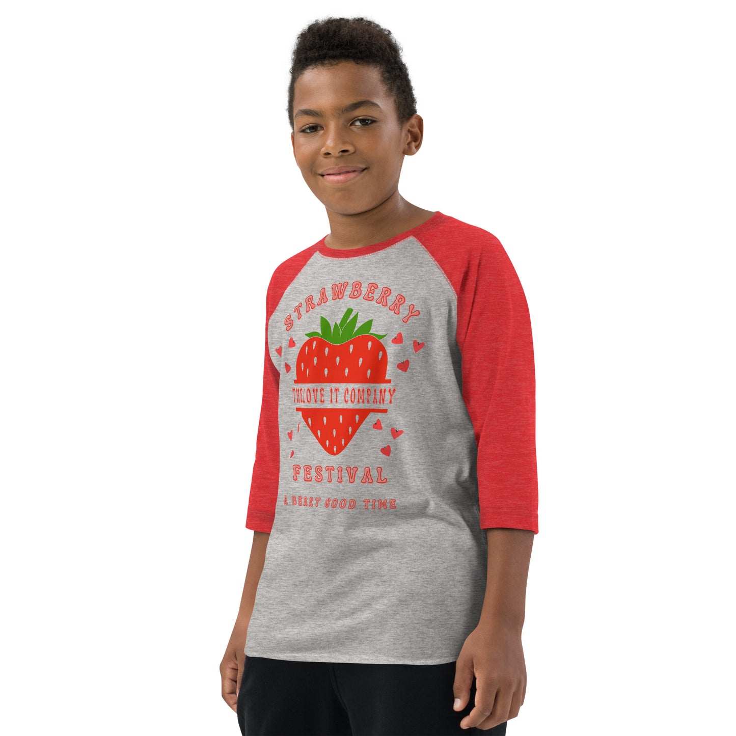 Youth Raglan Strawberry Festival Shirt
