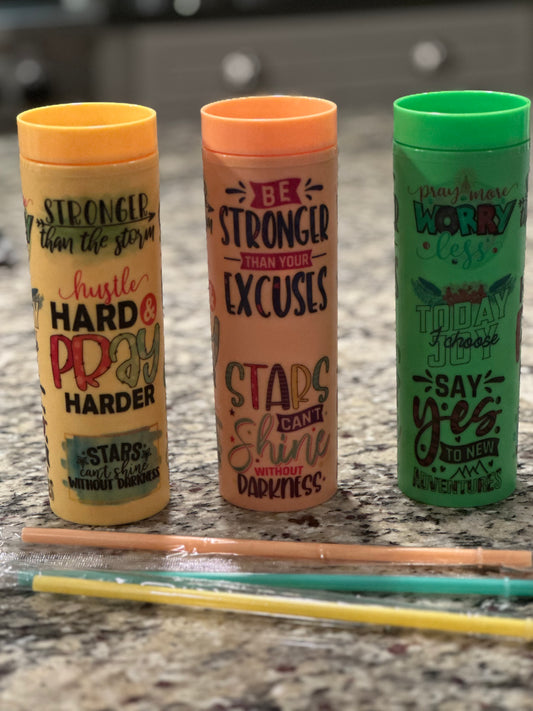 Vibrant Inspirations Acrylic Tumbler: Sip in Style, Stay Inspired!