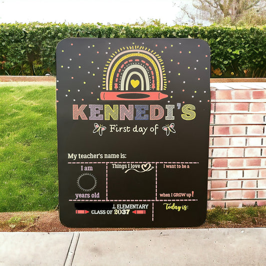 Colorful Memories: Reusable First & Last Day of School Chalkboard