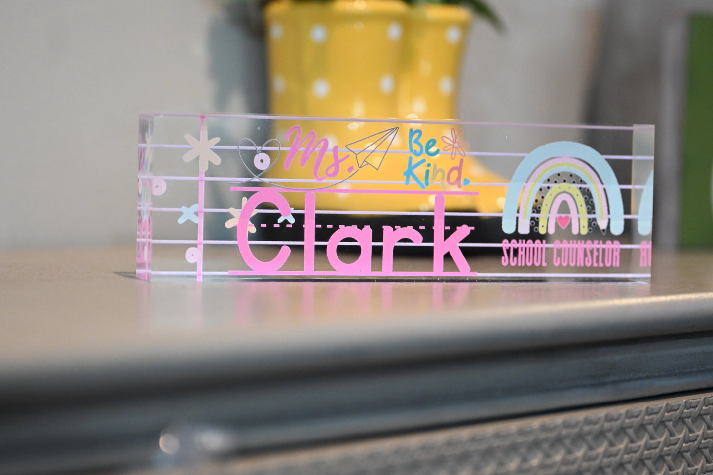Teacher Desk Acrylic Sign