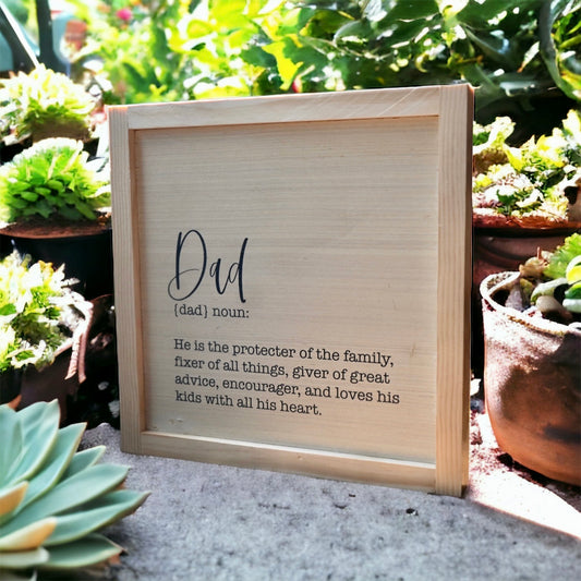 Dad Definition Framed Sign