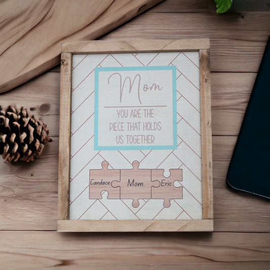 Mom Puzzle Sign Gift