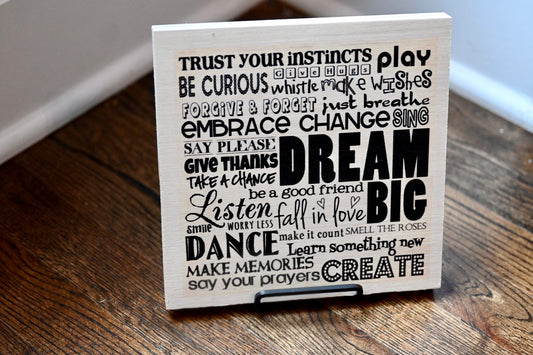 Dream BIG! Block Sign