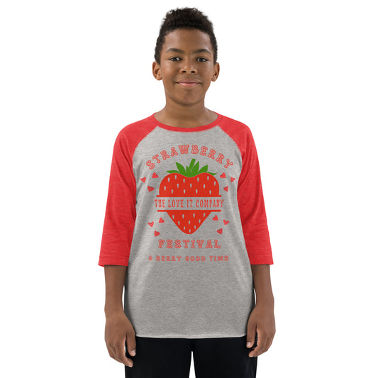 Youth Raglan Strawberry Festival Shirt